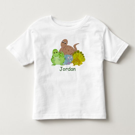 KLANT, leuk Jurassic schattige dinosaurus-cartoon  Kinder Shirts (Voorkant)