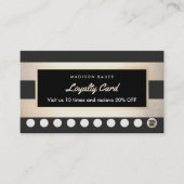 Klant Loyalty 10 Punch Gold en Black Striped (Voorkant)