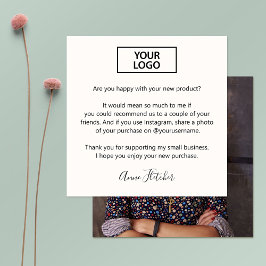 Klant Loyalty en Verwijzing toevoegen Foto Logo Contactkaartje