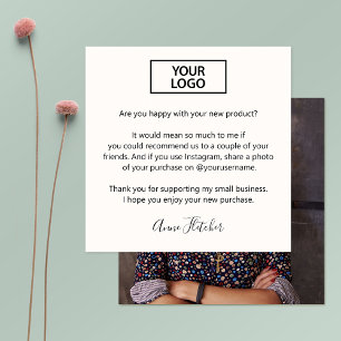 Klant Loyalty en Verwijzing toevoegen Foto Logo Contactkaartje