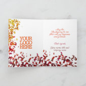 Klant|Medewerker Autumn Fall verlaat Thanksgiving Kaart (Binnen)