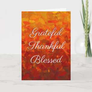 Klant Medewerker Autumn Fall verlaat Thanksgiving Kaart