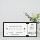 Klant Minimalistisch  Filmavond  Cadeaubon Kaart (Staand voorkant)