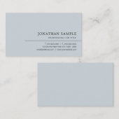 Klant Modern Eenvoudig Professioneel Elegant zilve Visitekaartje (Voorkant / Achterkant)