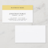Klant Modern Minimaal Elegant Wit & Goud Visitekaartje (Voorkant / Achterkant)