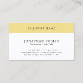 Klant Modern Minimaal Elegant Wit & Goud Visitekaartje (Voorkant)