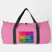 Klant Modern Sjabloon Afbeelding Foto Roze Groot Plunjezak (Achterkant)