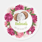 KLANT Natuurlijke verse kruiden Ronde Sticker (Voorkant)