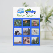 KLANT PHOTO Truck Camper Trailer-kerstkaart (Staand voorkant)