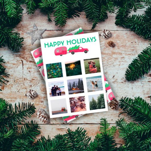 KLANT PHOTO Truck Camper Trailer-kerstkaart