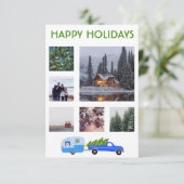KLANT PHOTO Truck Camper Trailer-kerstkaart (Staand voorkant)