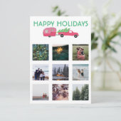 KLANT PHOTO Truck Camper Trailer-kerstkaart (Staand voorkant)