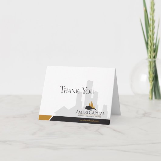 KLANT Real Estate Hartelijk dank voor uw bedrijf Bedankkaart (Voorkant)