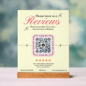 Klant Review Custom - Geel Vrouwelijke QR Code Acryl Bord (Neutraal)