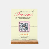 Klant Review Custom - Geel Vrouwelijke QR Code Acryl Bord (Voorkant)