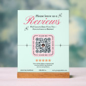 Klant Review Custom - Groene Vrouwelijke QR Code Acryl Bord (Neutraal)