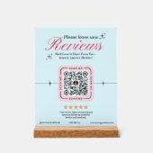 Klant Review Custom - Roze Vrouwelijke QR Code Acryl Bord (Voorkant)