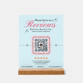 Klant Review Custom - Roze Vrouwelijke QR Code Acryl Bord