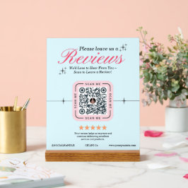 Klant Review Custom - Roze Vrouwelijke QR Code Acryl Bord