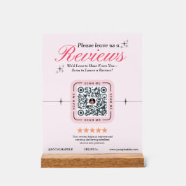 Klant Review Custom - Roze Vrouwelijke QR Code Acryl Bord