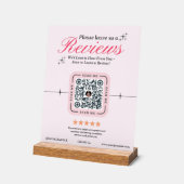 Klant Review Custom - Roze Vrouwelijke QR Code Acryl Bord (Hoek)