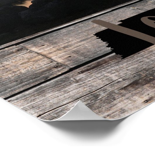 KLANT Rustige TENNESSEE LOVE IN script | Poster (Hoek)