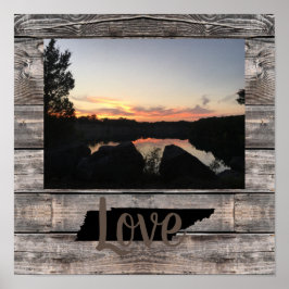 KLANT Rustige TENNESSEE LOVE IN script | Poster