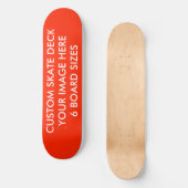 KLANT SCHAATS DECK 8 1/2-INCH KAMERMERK... ROOD PERSOONLIJK SKATEBOARD (Voorkant)