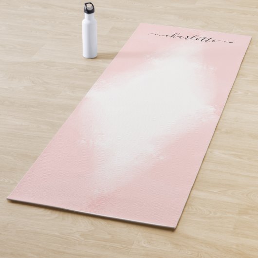Klant specifieke waterverf roze blos yogamat (In situ)