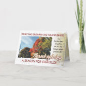 Klant Thanksgiving kaart 1 (Voorkant)