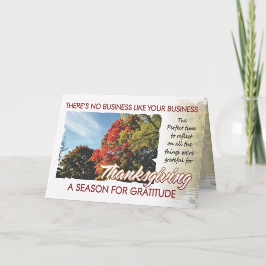 Klant Thanksgiving kaart 1 (Voorkant)