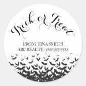 Klant Trick or treat Halloween Ronde Sticker (Voorkant)