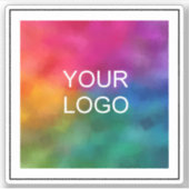 Klant Uw bedrijfsnaam Logo Hier eenvoudig Sticker (Voorkant)