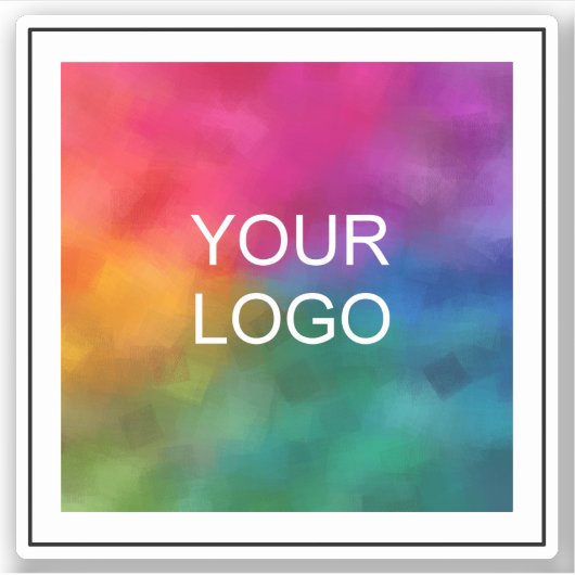 Klant Uw bedrijfsnaam Logo Hier eenvoudig Sticker (Voorkant)