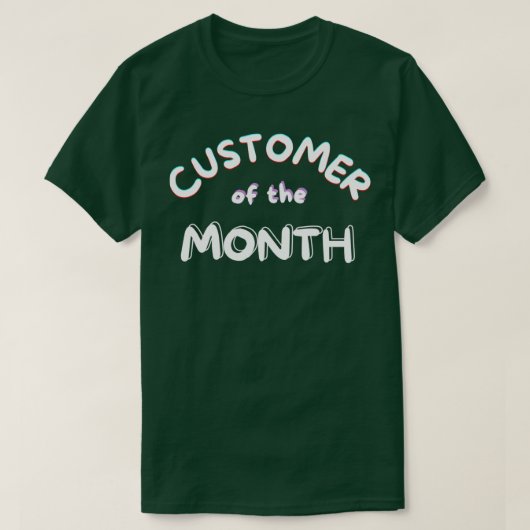 klant van de maand t-shirt (Design voorkant)