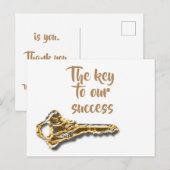 Klant van werknemer Klant Bedankt voor uw waarderi Briefkaart (Voorkant / Achterkant)