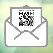 Klant Verloving minimalistische envelop QR-code Raamsticker (Vel 3)