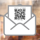 Klant Verloving minimalistische envelop QR-code Raamsticker (Vel 2)