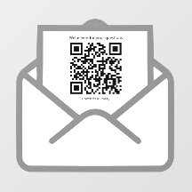 Klant Verloving minimalistische envelop QR-code