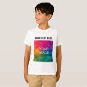 Klant voegt Afbeelding-fototekst Kinder jongens to T-shirt (Voorkant volledig)