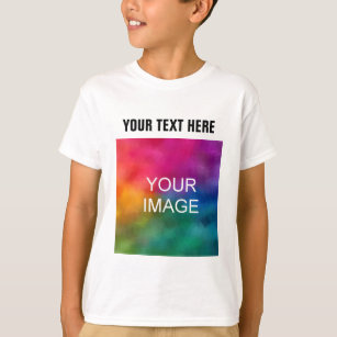 Klant voegt Afbeelding-fototekst Kinder jongens to T-shirt