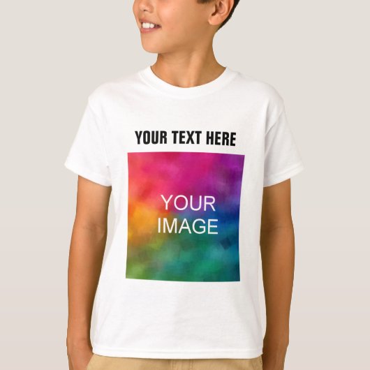 Klant voegt Afbeelding-fototekst Kinder jongens to T-shirt (Voorkant)
