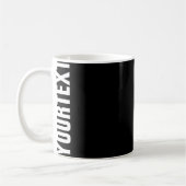 Klant voegt Jouw tekst Elegant Black White Trendy  Koffiemok (Links)