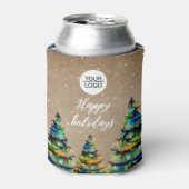 Klant voor aangepaste kerststructuur voor Logo toe Blikjeskoeler (Blikje Voorkant)