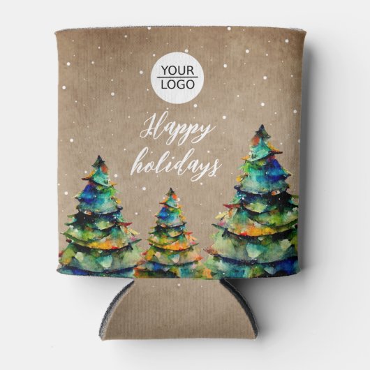 Klant voor aangepaste kerststructuur voor Logo toe Blikjeskoeler (Voorkant)