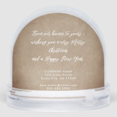 Klant voor aangepaste kerststructuur voor Logo toe Sneeuwbol (Achterkant)