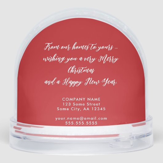 Klant voor aangepaste kerststructuur voor Logo toe Sneeuwbol (Achterkant)