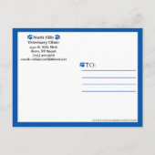 Klant voor diergeneeskundig bedrijf briefkaart (Achterkant)