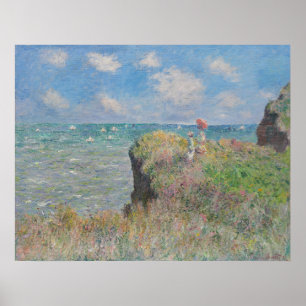 Klant weg bij Pourville Monet Poster