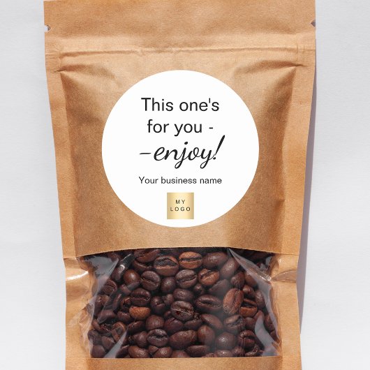 Klant winkelen bedrijf logo wrapping ronde sticker